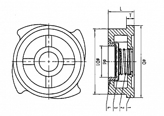 картинка Клапан обратный межфланцевый DN200 8''/219.1 мм AISI316 от магазина Одежда+