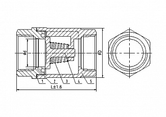 картинка Клапан обратный муфтовый DN15 1/2''/21.3 мм AISI316 от магазина Одежда+